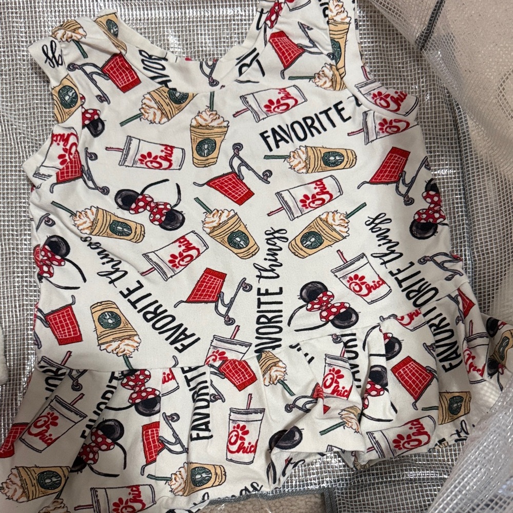 Themed Kids Blouse - Cream and Red